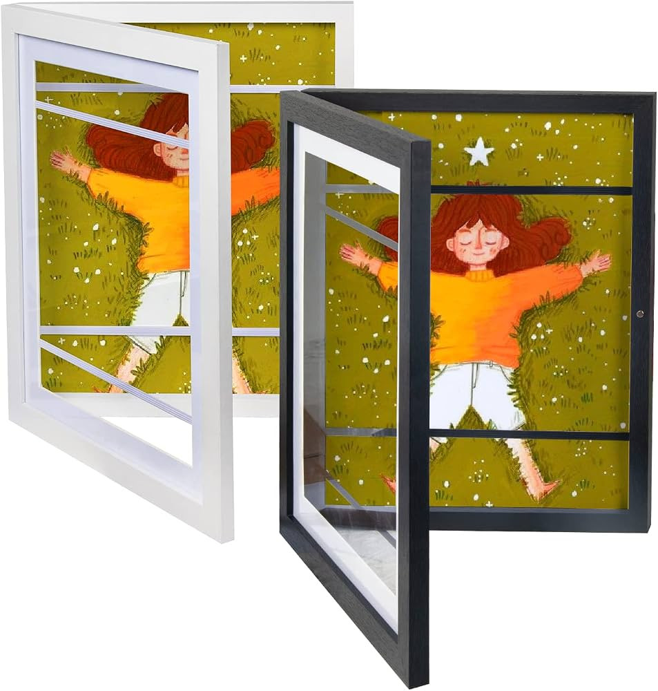 Q.Hou Kids Artwork Frames Changeable Wood 2 Pack Display 8.5x11, Kids Art Frames Front Opening Ho... | Amazon (CA)
