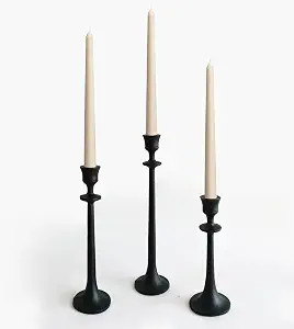 Iron Taper Candle Holder - Set of 3 Decorative Candle Stand - Candlestick Holder for Wedding, Din... | Amazon (US)