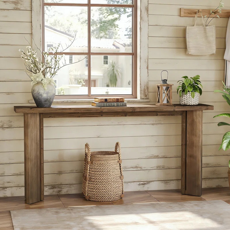 Solid Wood Console Table, 70.9-Inch Extra Long Sofa Table, Wooden Entryway Table for Entrance, Ha... | Wayfair North America