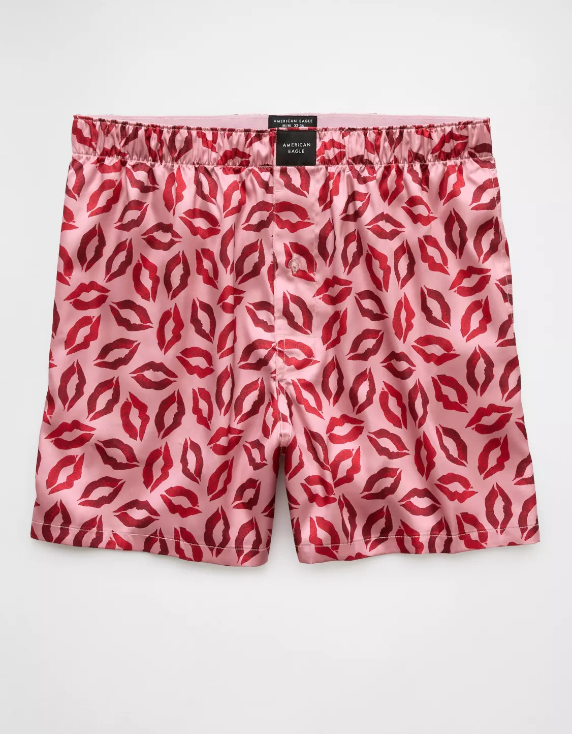 AEO Men's Valentine's Day Kisses Satin Pocket Boxer Short | American Eagle Outfitters (US & CA)