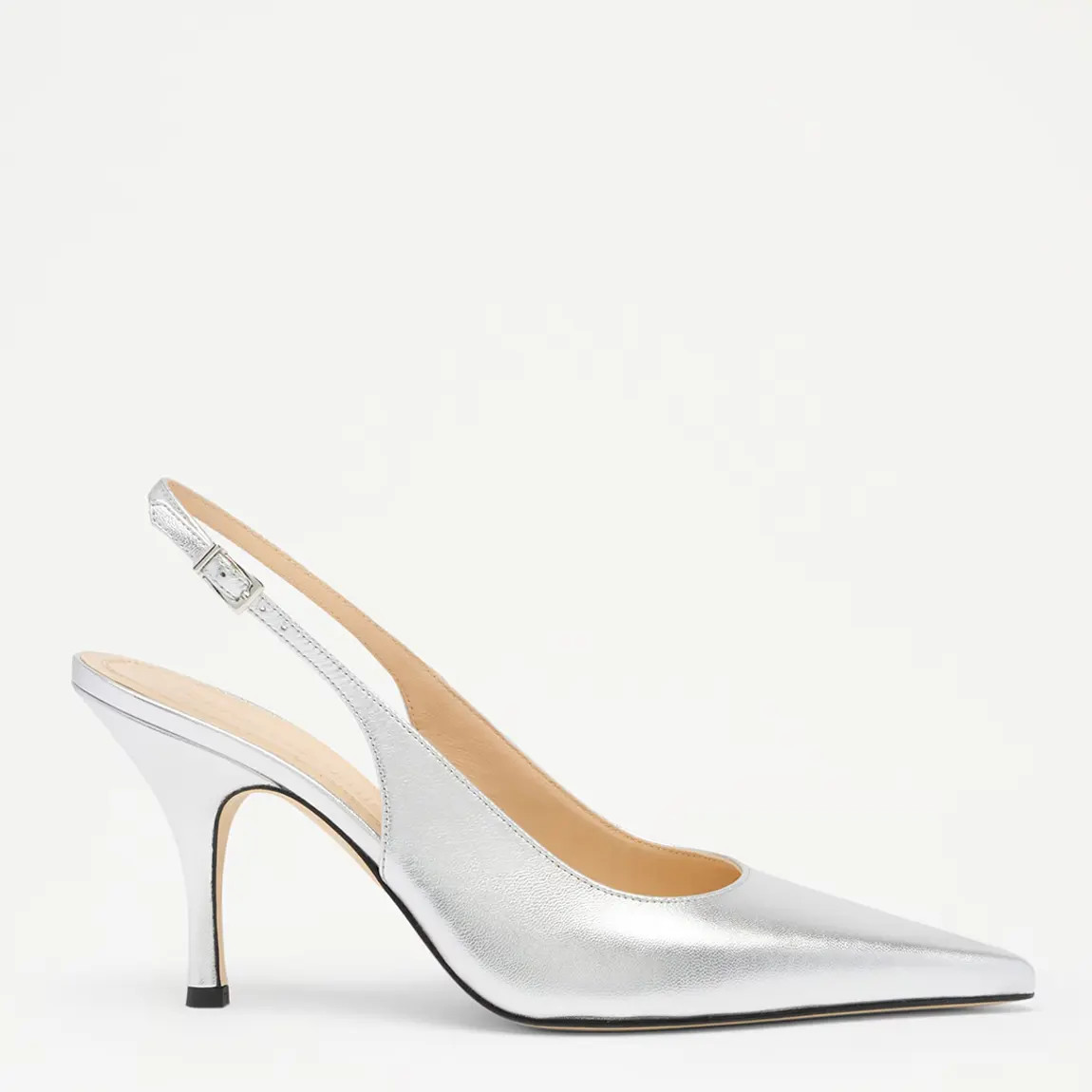 Women's Silver Hillcliffe Slingback High Heel Court | BrandAlley