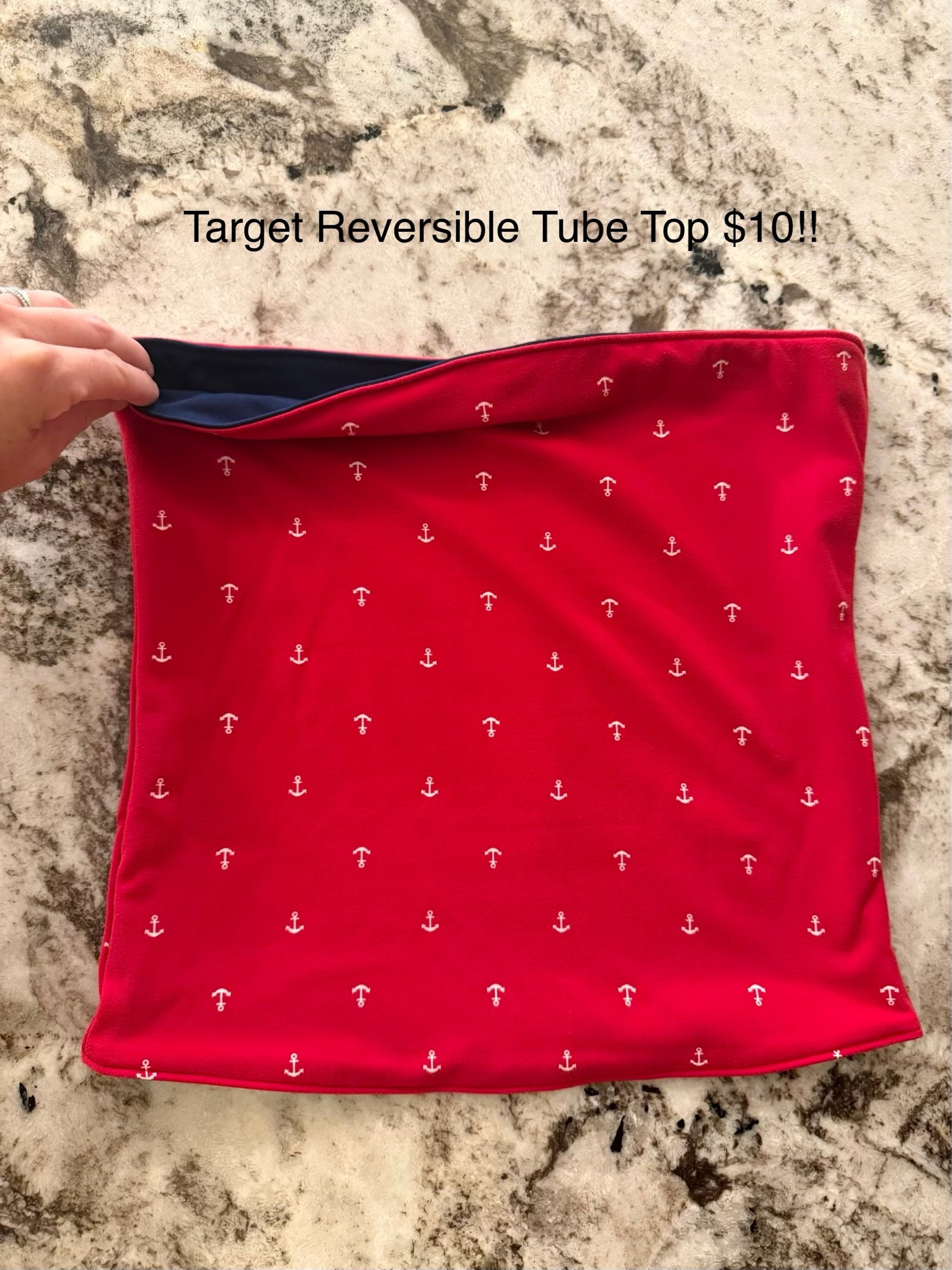 Target reversible tube top for only $10!
One side is navy and the other red with anchors! Cute for the 4th

#LTKootd #LTKSeasonal #LTKPetite