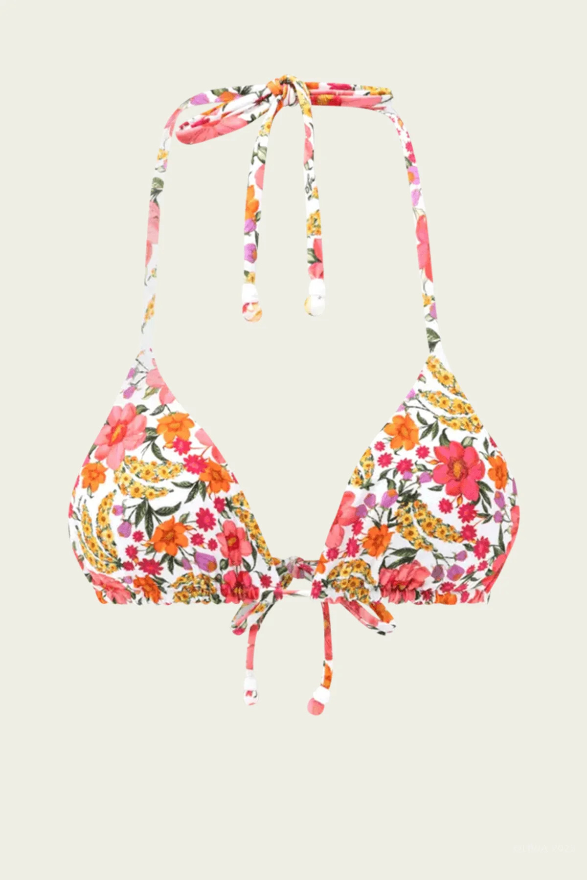 Banana Flowers Triangle Bikini Top - Multicolor. L | Shop Olivia