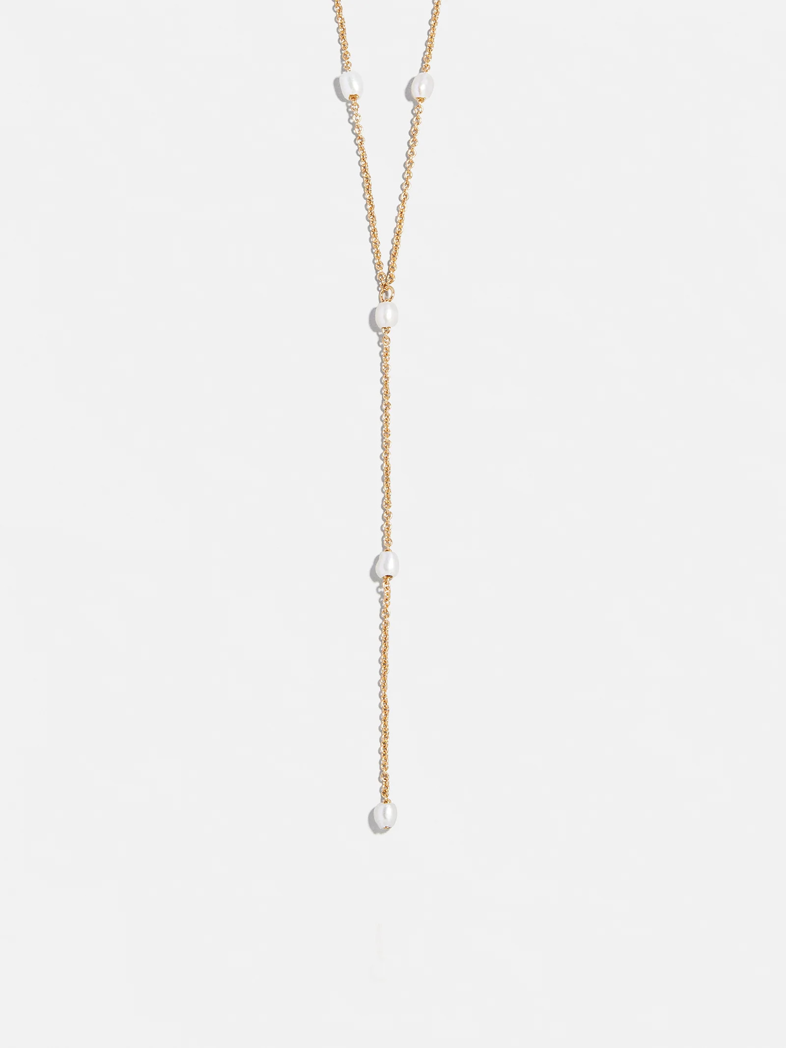 Juliet Pearl Lariat Necklace - Gold/Pearl | BaubleBar