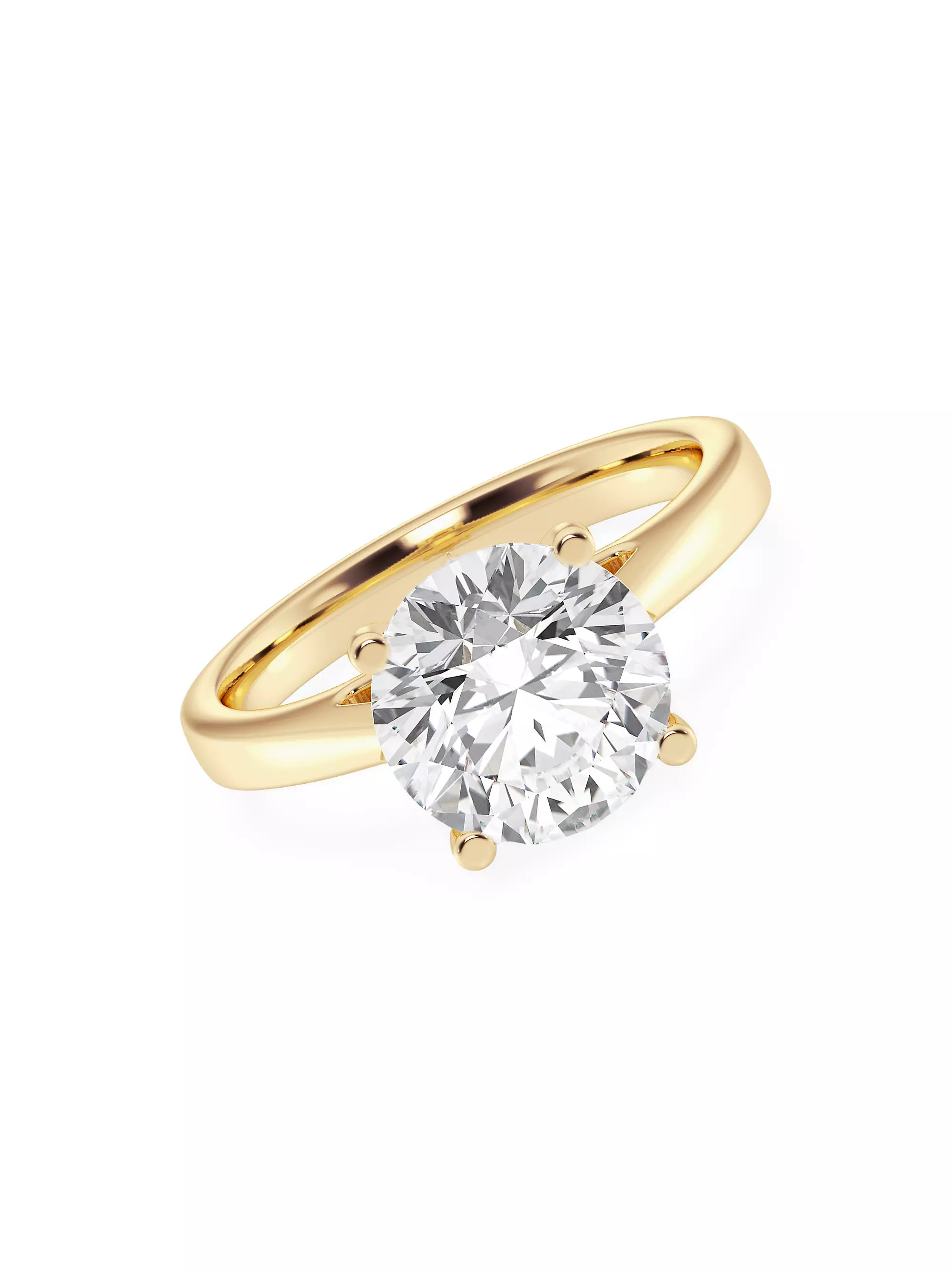14K Yellow Gold & 3 TCW Lab-Grown Diamond Solitaire Engagement Ring | Saks Fifth Avenue
