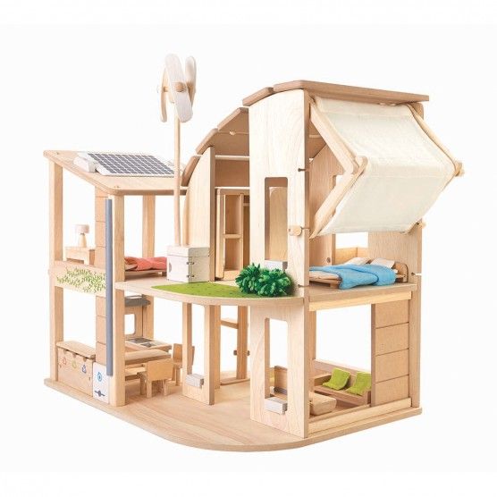 Plan Toys Green Dollhouse Set | The Tot