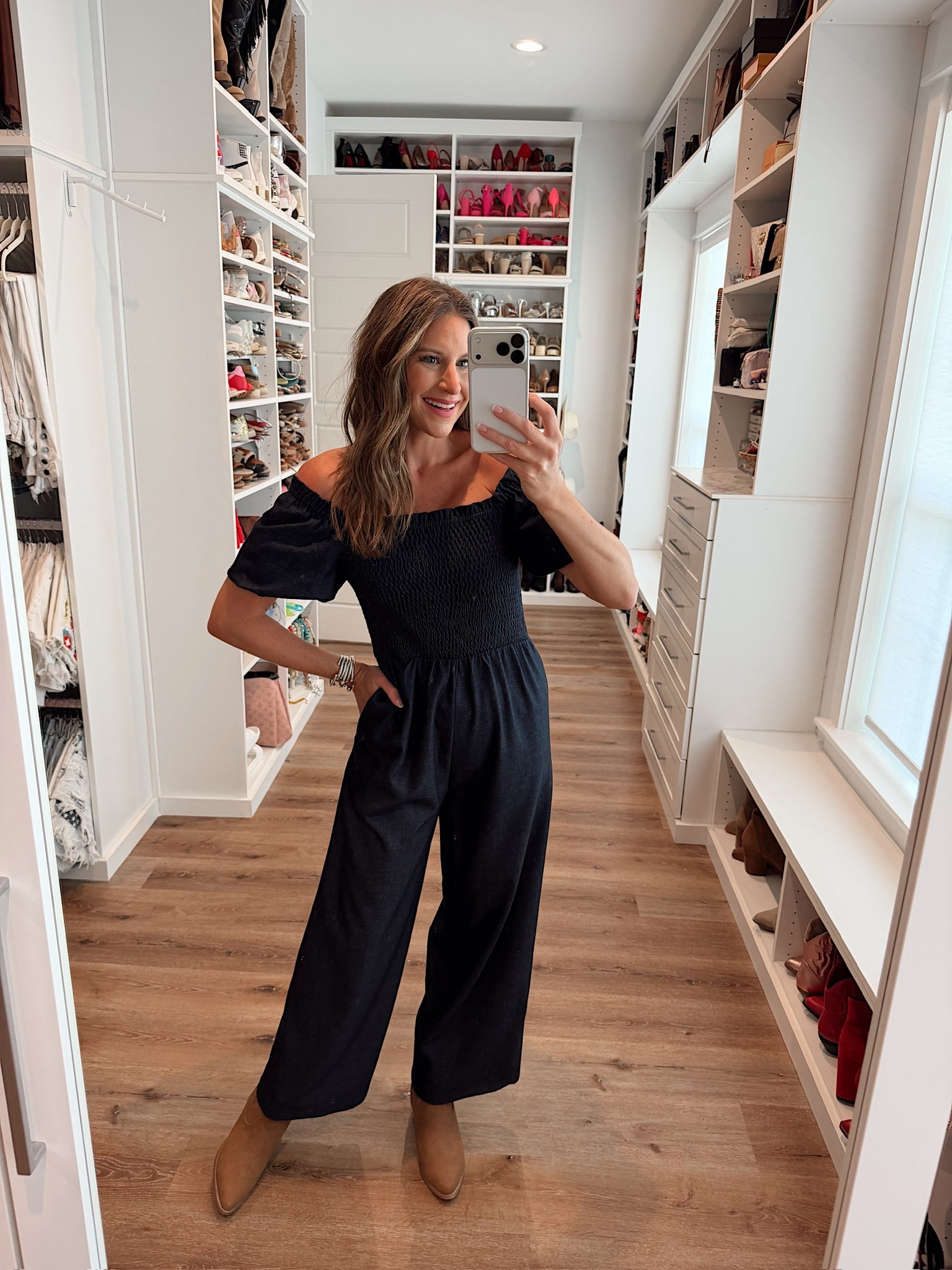 In a small jumpsuit, boots and accessories - fits tts.

#LTKootd #LTKgrwm #LTKSeasonal