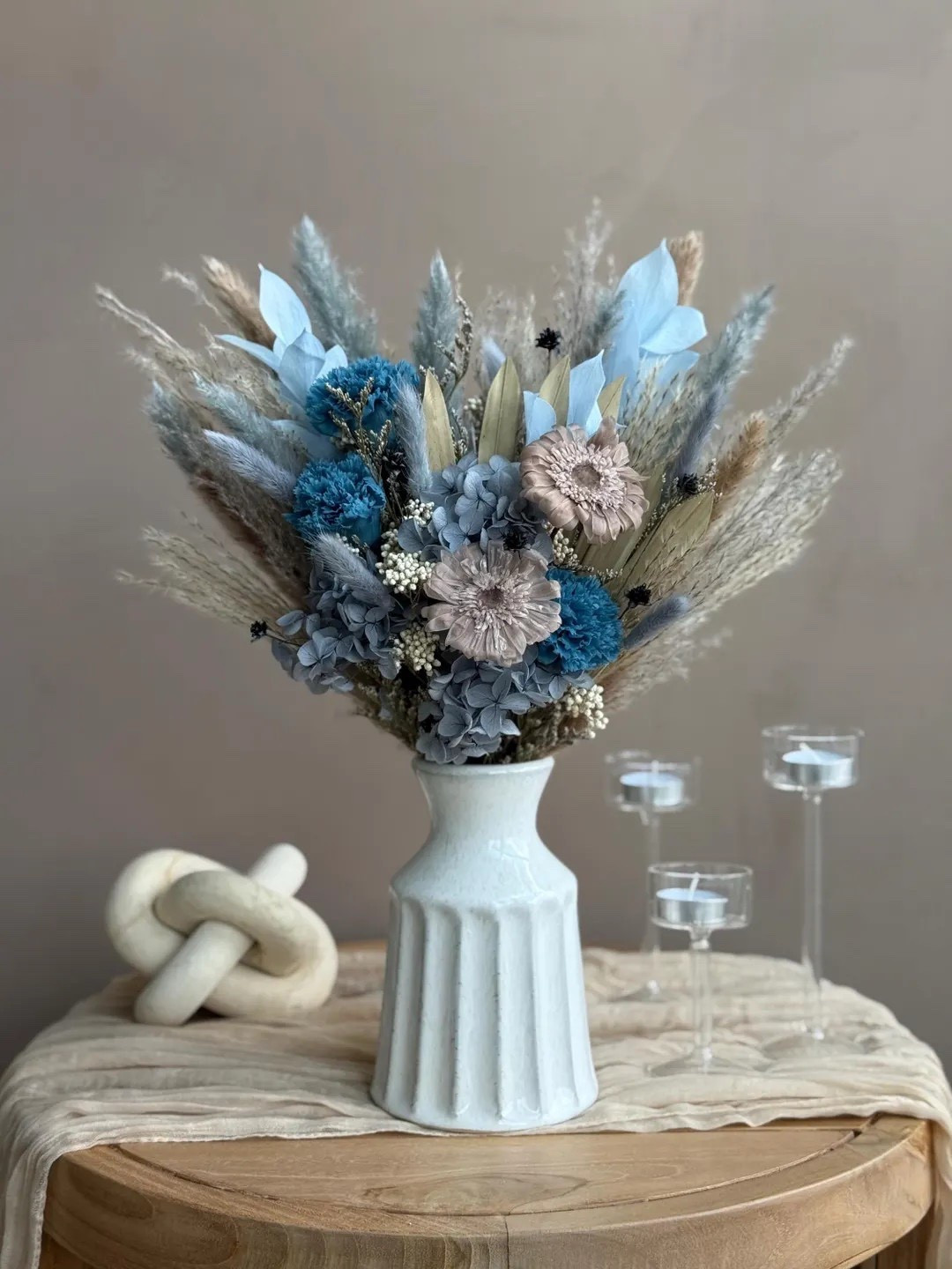 Soft, serene, and endlessly elegant 🤍 The Bluelle dried flower bouquet by EverdriedBloom blends dusty blue, beige, and muted neutral tones for a calming, timeless look. Handcrafted with preserved florals and pampas grasses, it’s a beautiful way to add natural texture and quiet sophistication to your home—or gift someone a piece of lasting beauty. Bonus: it ships from North Carolina, so shorter shipping distances are kinder to the planet.
#LTKhome #LTKdecor #driedflowers #preservedflowers #etsyfinds #neutralhome #cottagecoredecor #sustainablegifting #bohodecor #everdriedbloom

#LTKWedding #LTKSeasonal #LTKHome
