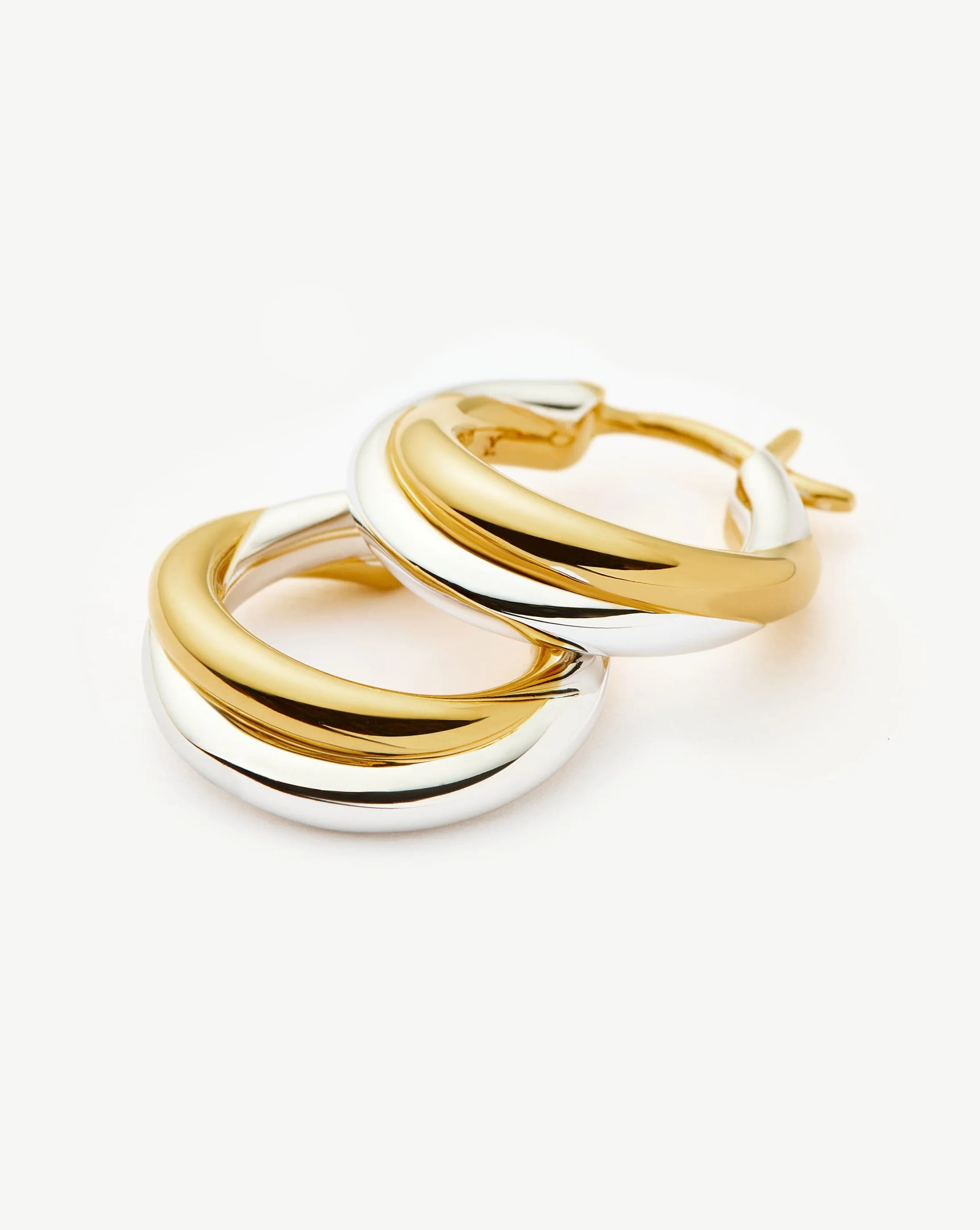 Lucy Williams Entwine Small Hoop Earrings | Mixed Metal | Mixed Metal | Missoma | Missoma UK