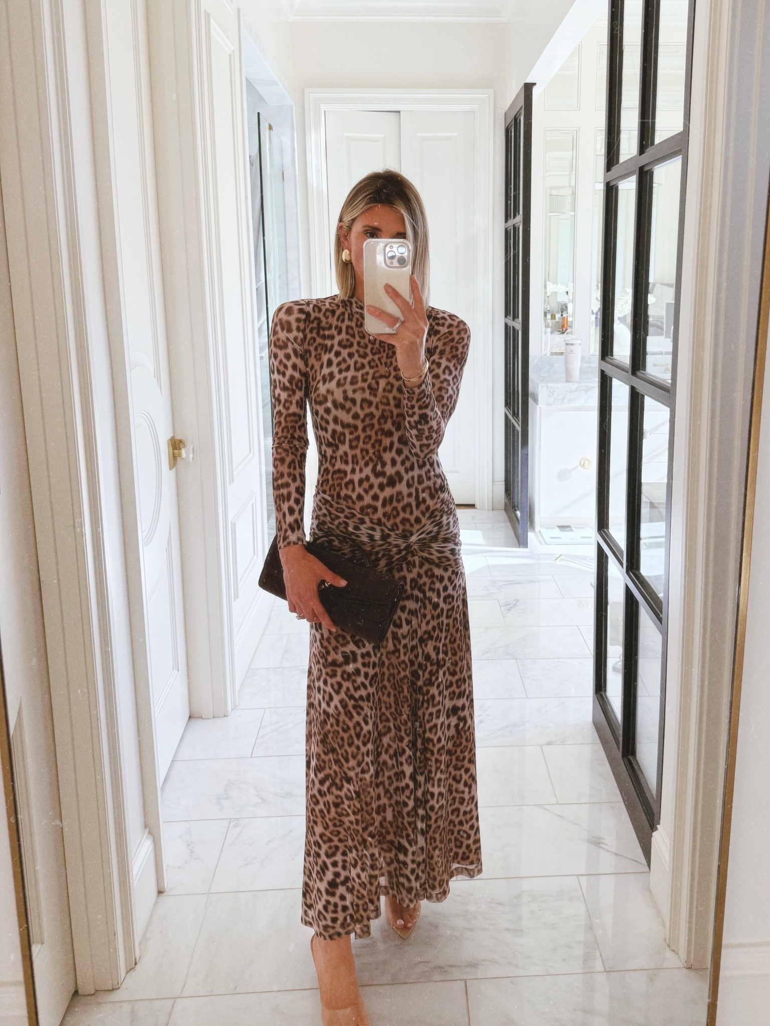 Love this stunning animal print dress. I'm wearing size small fits tts 