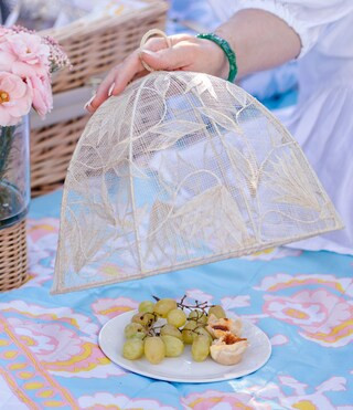 x Nellie Howard Ossi Collection Round Floral Sinamay Food Cover | Dillard's