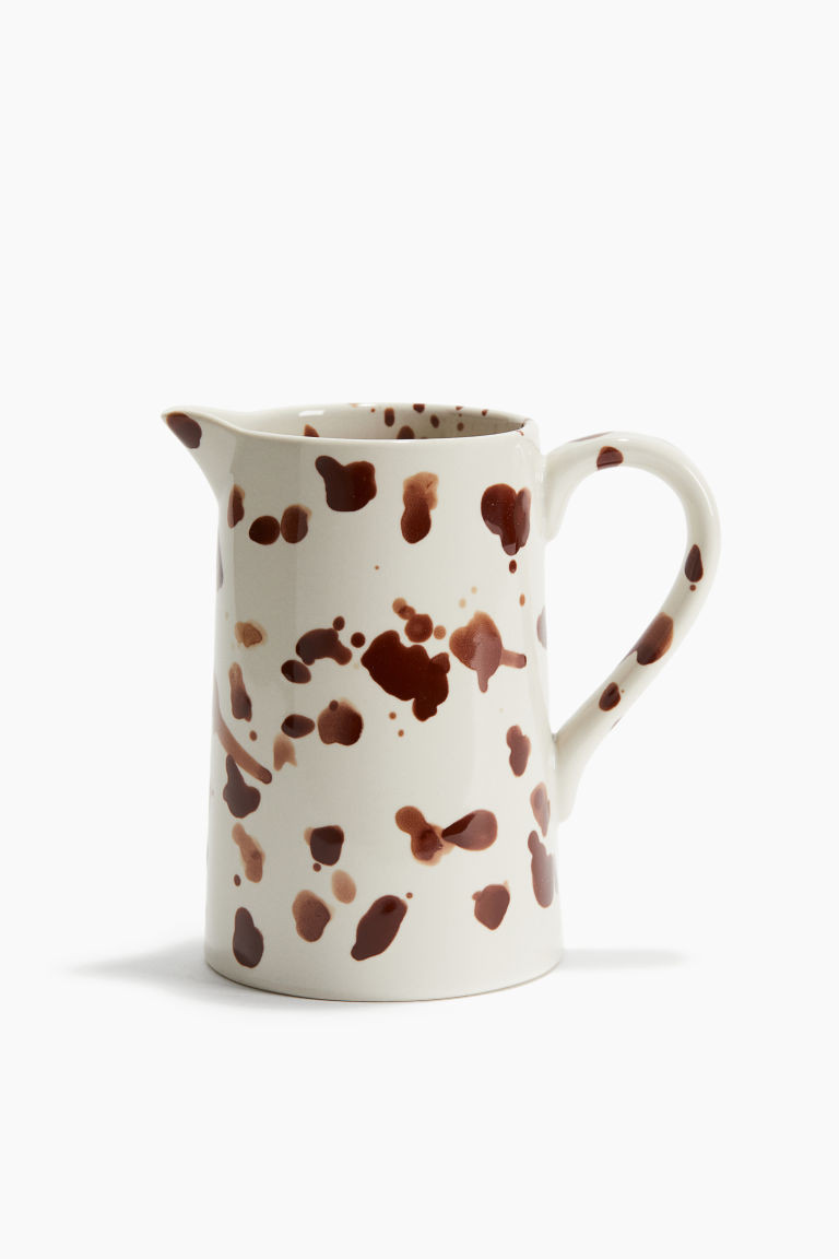 H & M - Speckled-glaze Stoneware Pitcher - Yellow | H&M (US + CA)