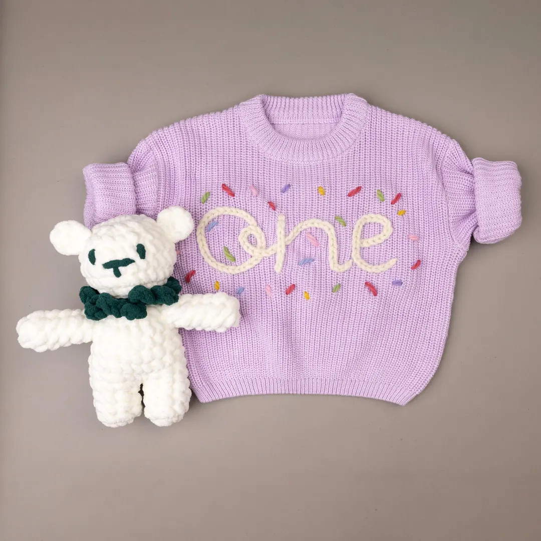 Personalized Hand-embroidered Baby Sweater: Custom Name Gift - Etsy | Etsy (US)