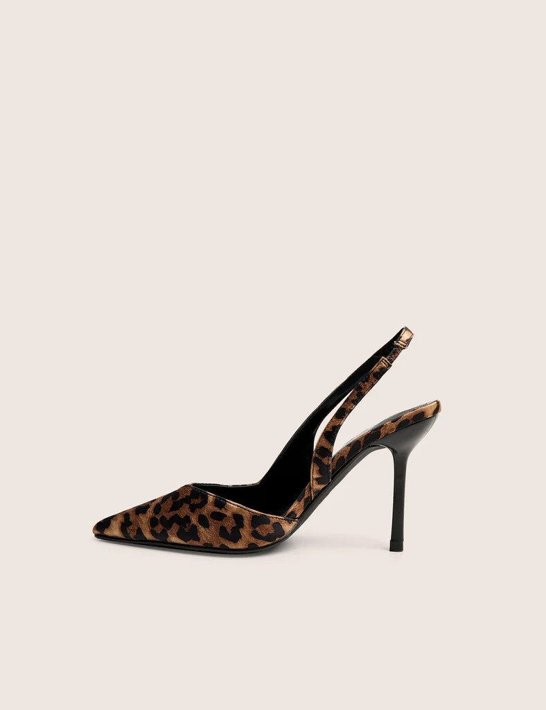 Extra Leopard Slingback Court High Heels | Public Desire