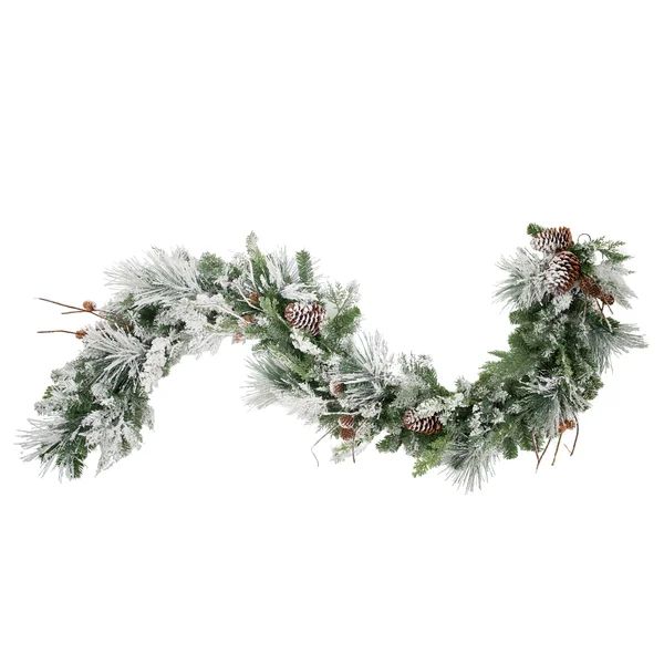 6' Snowfall Pre-Lit Garland with 60 Warm Lights | Wayfair North America