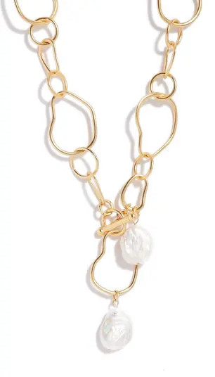 Karine Sultan Cultured Pearl Link Y-Necklace | Nordstrom | Nordstrom