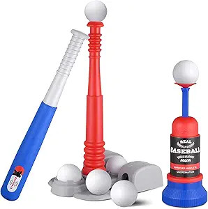 EPPO Tee Ball Set for Kids 3-5|5-8, Kids Baseball Tee, T-Ball Set for Toddlers 2-6, 6 Balls, Teeb... | Amazon (US)
