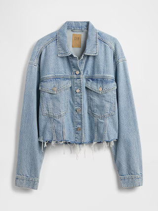 UltraSoft Icon Denim Crop Jacket | Gap (US)