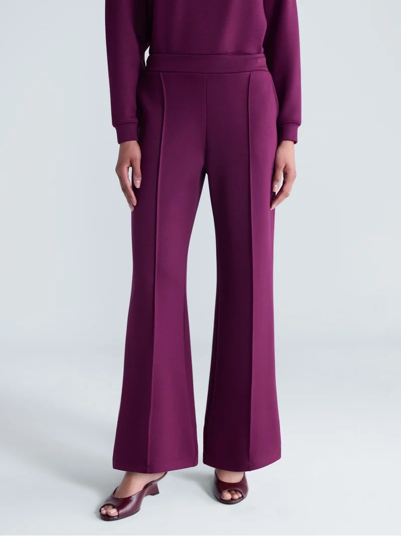 Scoop Women's and Plus Scubaknit Seamed Sweatpants, Regular, Short Lengths, Sizes XS-4X | Walmart (US)