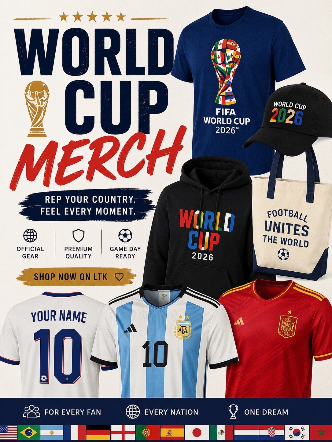⚽🏆 The countdown is on! Whether you're cheering for your home country or just here for the incredible matches, I've rounded up some of my favorite World Cup fan finds. Jerseys, hoodies, hats, and game-day essentials to help you celebrate every goal in style. 🌎❤️ Tap to shop all my picks!

#LTKSeasonal #LTKU #LTKSaleAlert