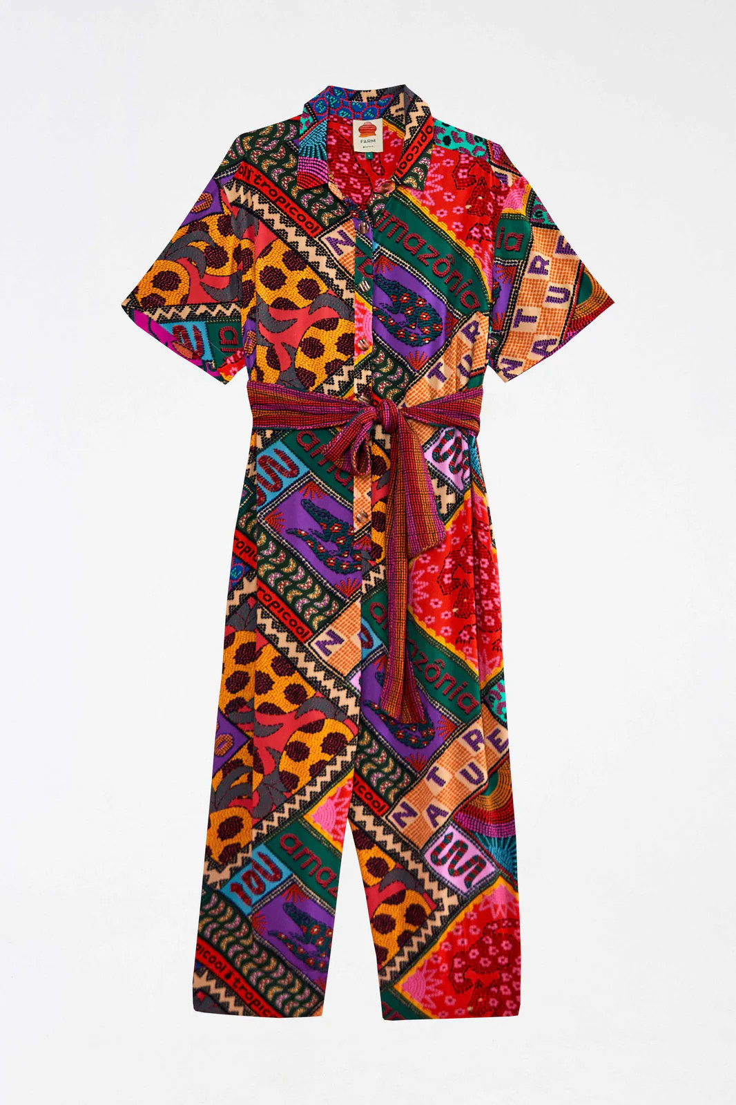 DOTTED PATCH SCARF UNISEX JUMPSUIT | FarmRio (US)