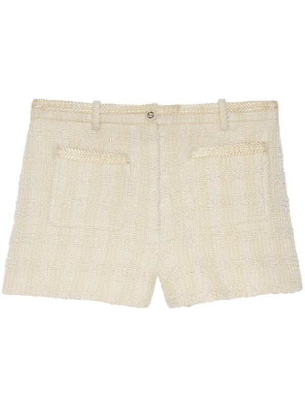 Gucci Tailored wool-blend Tweed Shorts - Farfetch | Farfetch Global