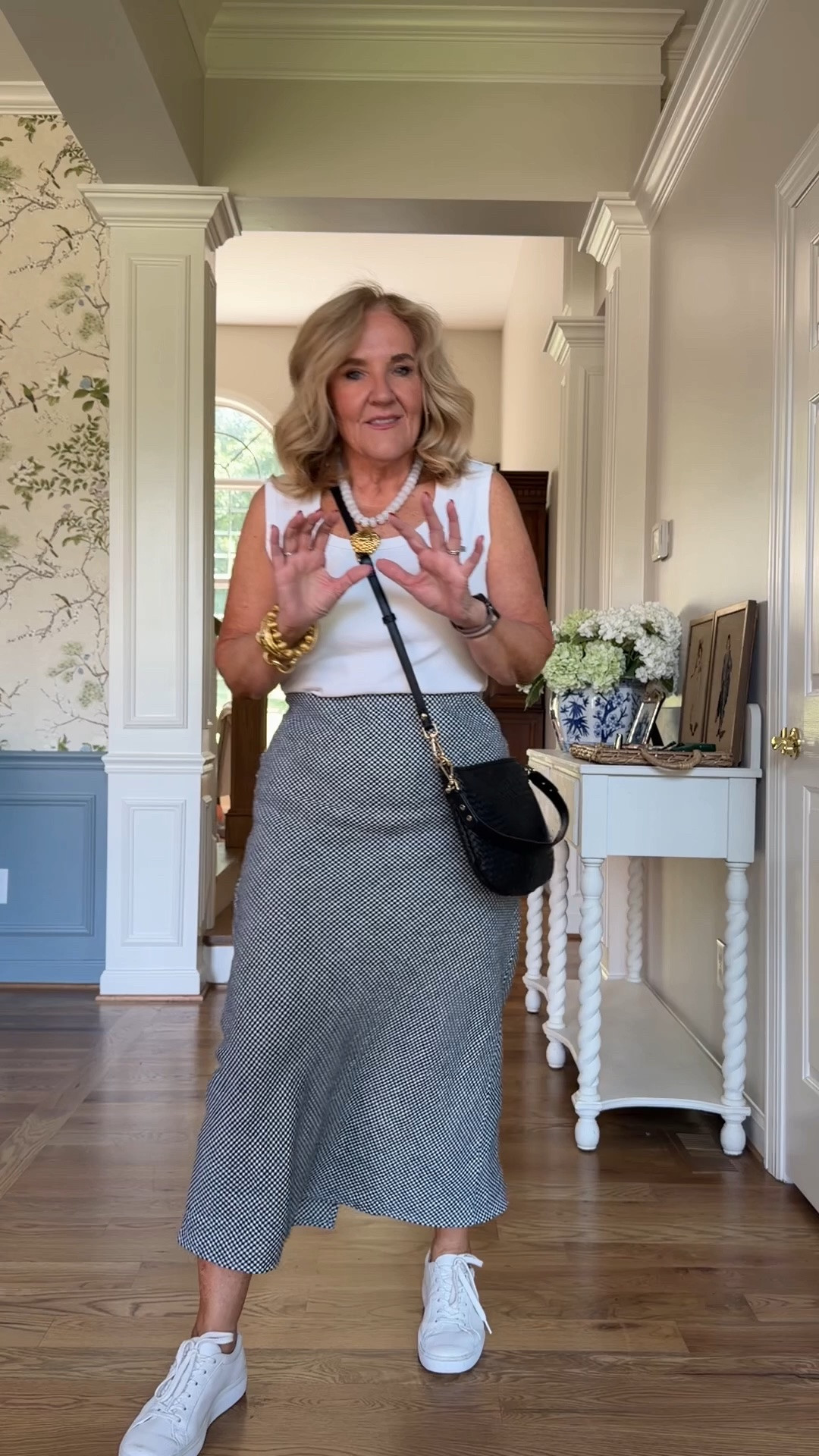 Skirt size small
Tank size medium 
Easy outfit for vacation shopping, city touring, drsss it up or down

#LTKSaleAlert #LTKOver40 #LTKTravel
