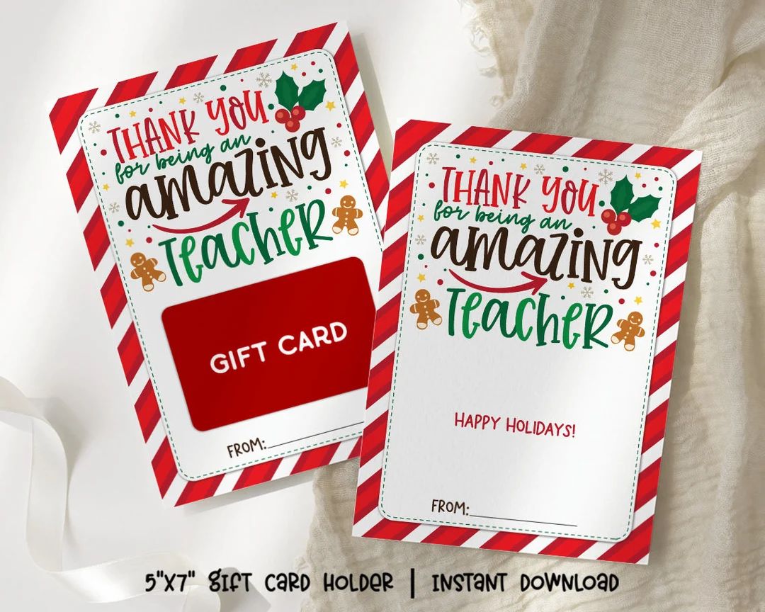 Thank You for Being an Amazing Teacher Christmas Amazon Gift - Etsy | Etsy (US)