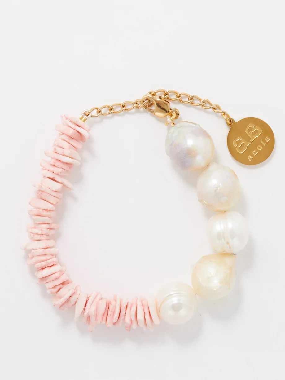 Daphne shell, pearl & 18kt gold-plated bracelet | By Alona | Matches (US)