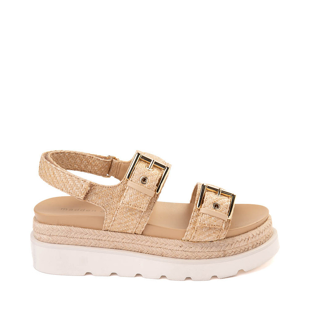 Womens Madden Girl Mason Platform Sandal - Raffia / Gold | Journeys
