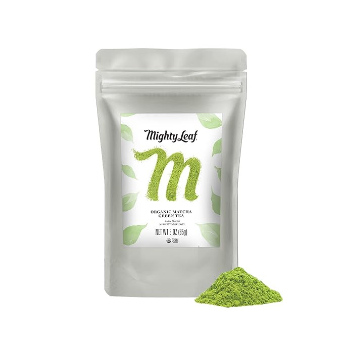 Mighty Leaf Organic Matcha Green Tea Powder, 100% Japanese Matcha, Unsweetened, 3 oz Bag | Amazon (US)
