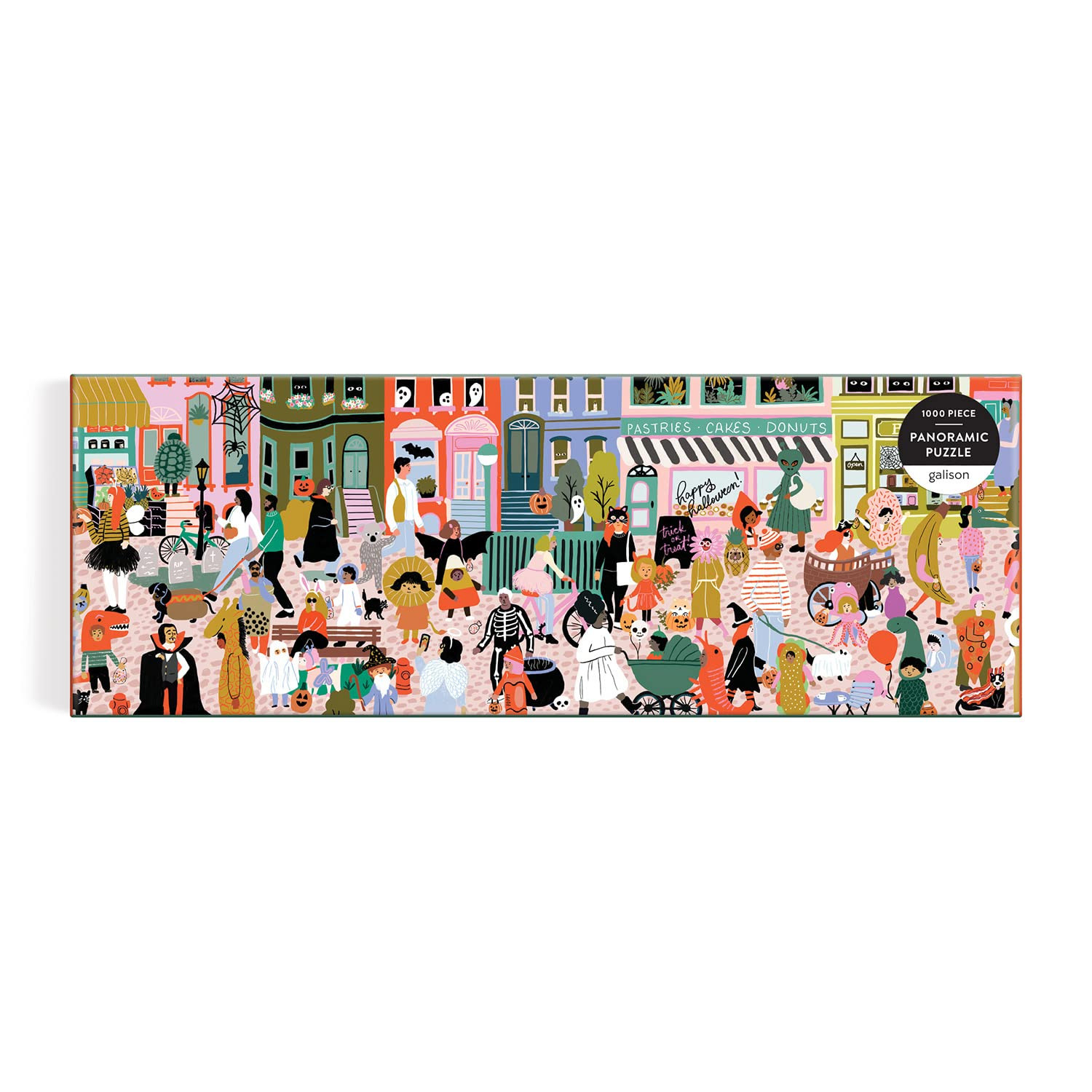 Galison Halloween Parade Fall 1000 Piece Panoramic Puzzle - Colorful and Bright Jigsaw Puzzle, Th... | Amazon (US)