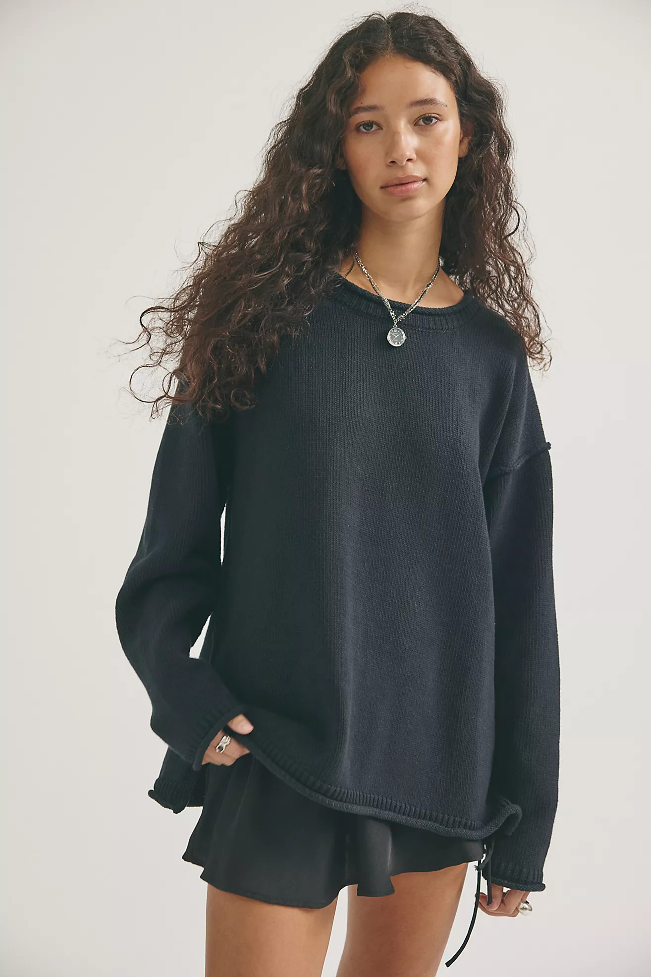 We The Free Ella Roll-Neck Cotton Knit Sweater | Free People (Global - UK&FR Excluded)