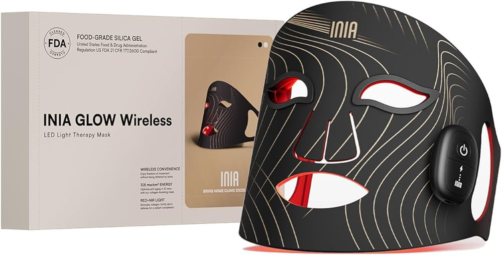 Red Light Therapy for Face, Glow Wireless LED Face Mask Light Therapy with Near-Infrared Red Ligh... | Amazon (US)