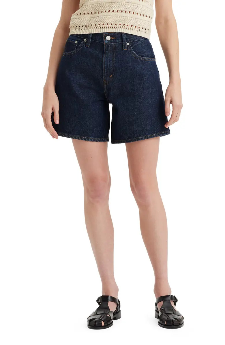 High Waist Mid Thigh Baggy Denim Shorts | Nordstrom