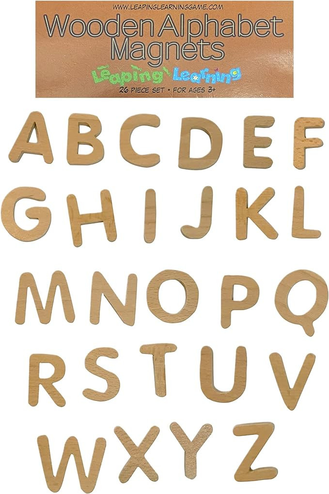 Wooden Letters Small Alphabet Magnets for Kids Supplies, Learning Must-Haves for Home/Classroom U... | Amazon (US)