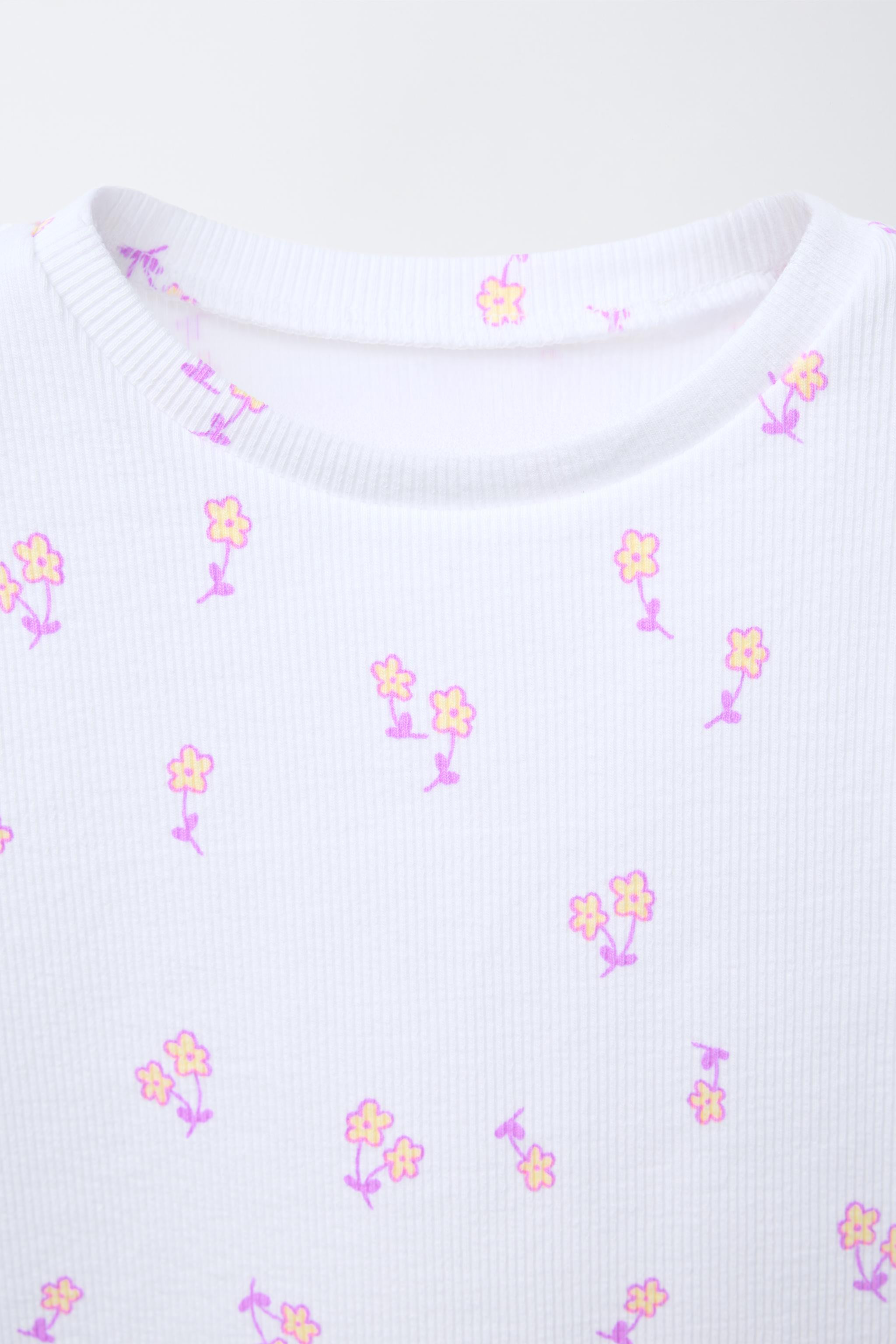 PRINTED RIBBED T-SHIRT | Zara US