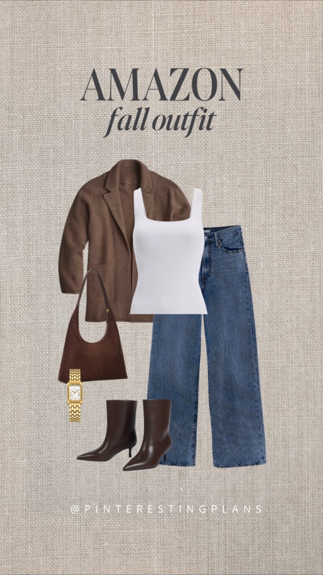 Amazon fall outfit. Fall date night outfit. Found it on amazon. Amazon find. Chocolate brown boots. Brown knit sweater blazer.

#LTKFindsUnder50 #LTKItBag #LTKShoeCrush