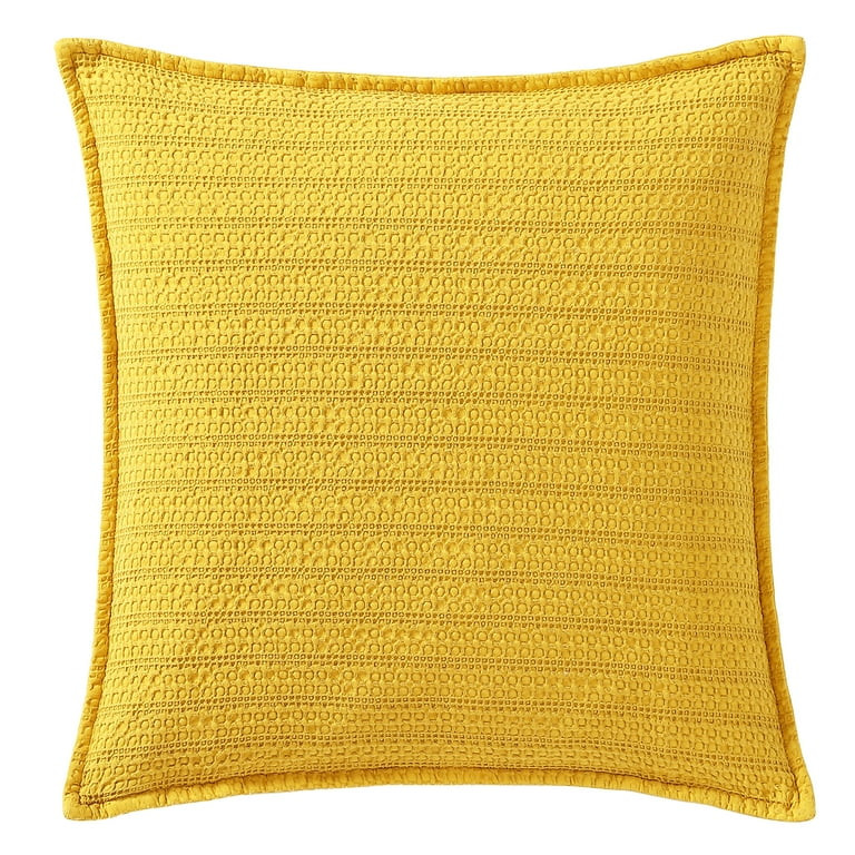 Mainstays, Renata Waffle Decorative Pillow, Square, 20" x 20", Mustard, 1 Piece - Walmart.com | Walmart (US)