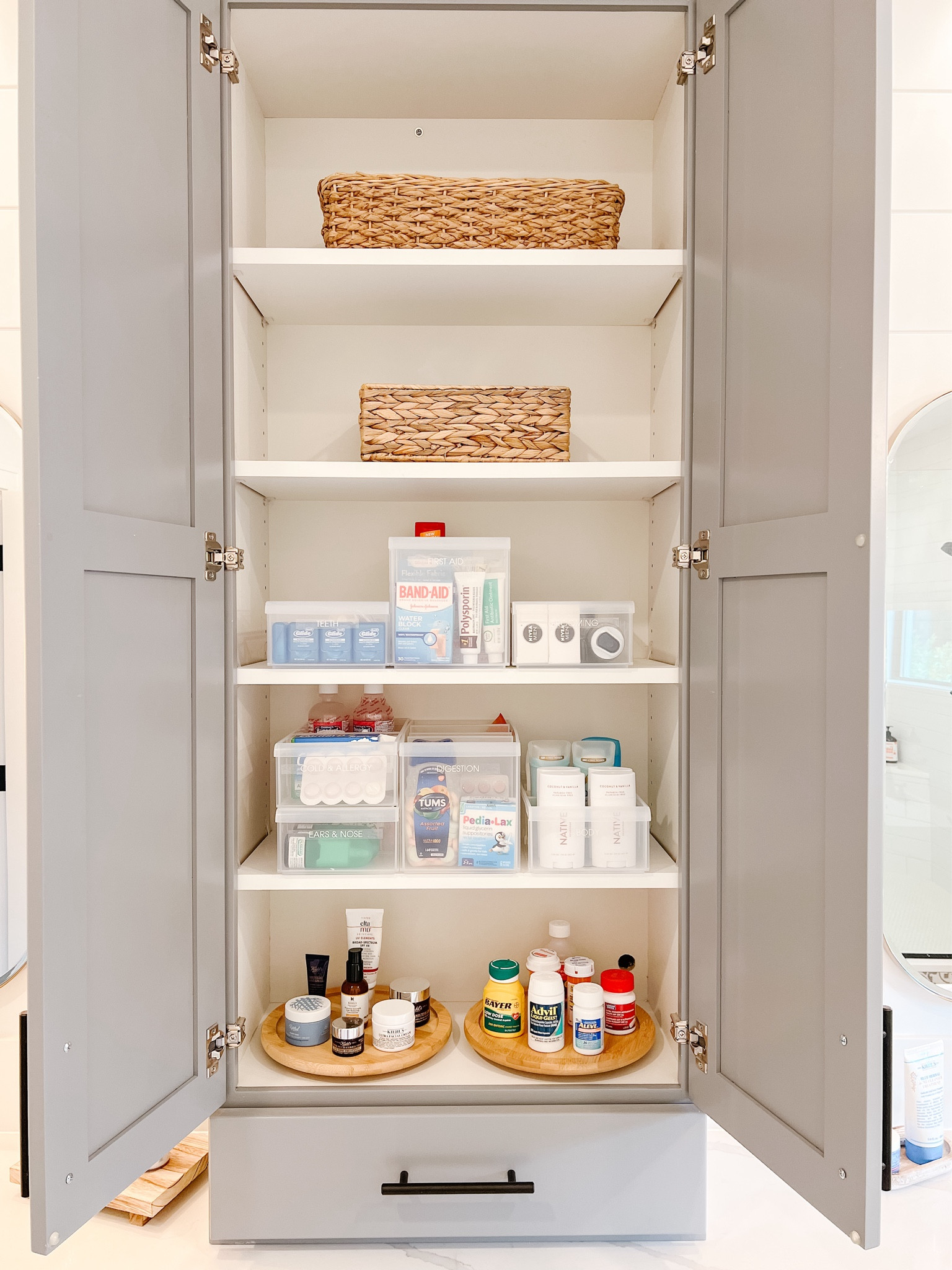 Organizing our bathroom cabinets

#LTKfindsunder50 #LTKstyletip #LTKhome