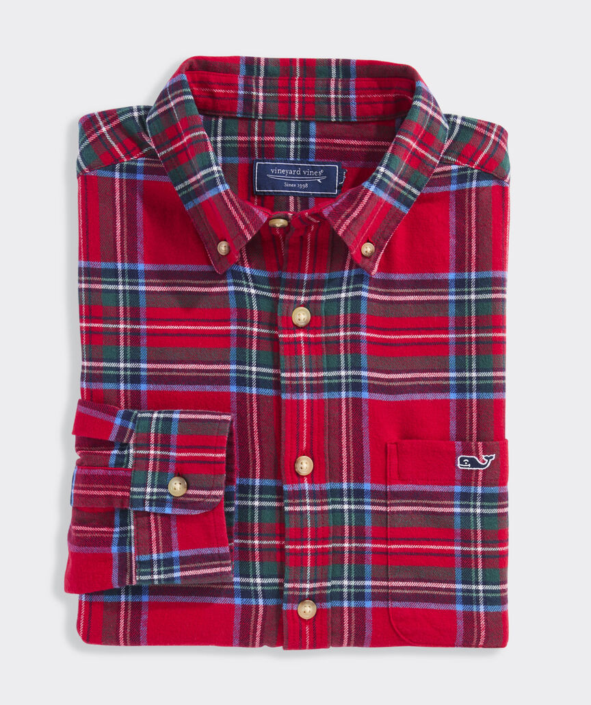 Winterberry Plaid Vineyard Flannel Shirt | vineyard vines
