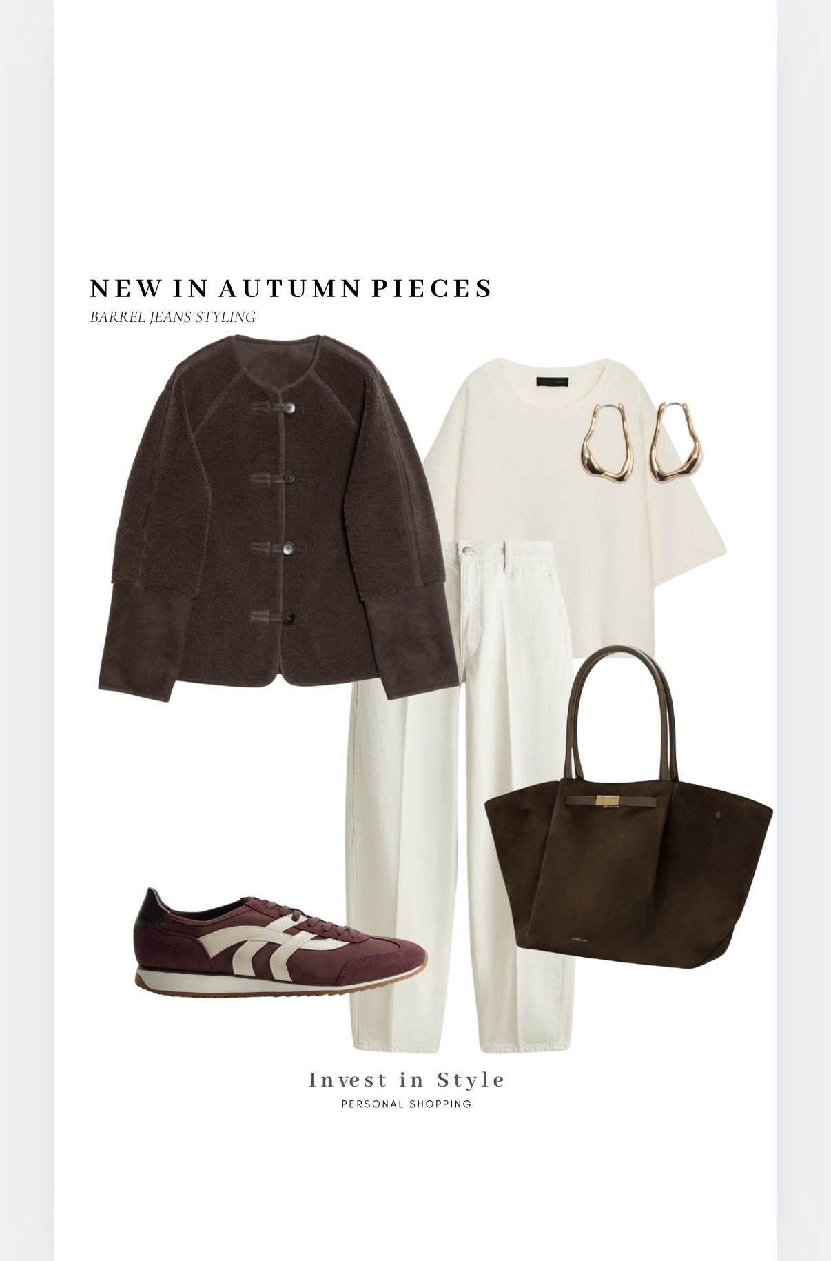 Barrel jeans outfit 
Jeans fit true to size
Measure 34 inches along top waistband in a U.K. 14 
Mid -high rise 

Shearling coat 
Both jacket 
Barrel jeans 
Trainers 
Zara
H&M
M&S 
Demellier 


#LTKstyletip #LTKuk #LTKautumn