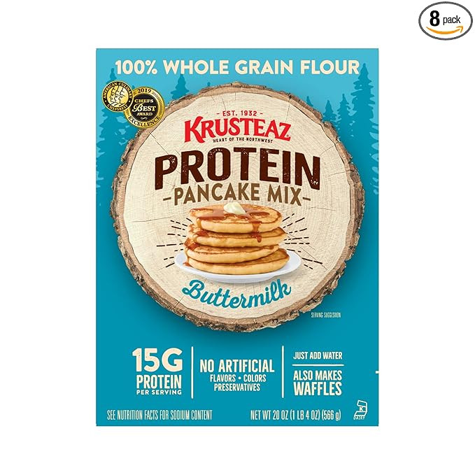 Krusteaz Protein Buttermilk Pancake Mix, 160 Ounce Boxes (Pack of 8) | Amazon (US)