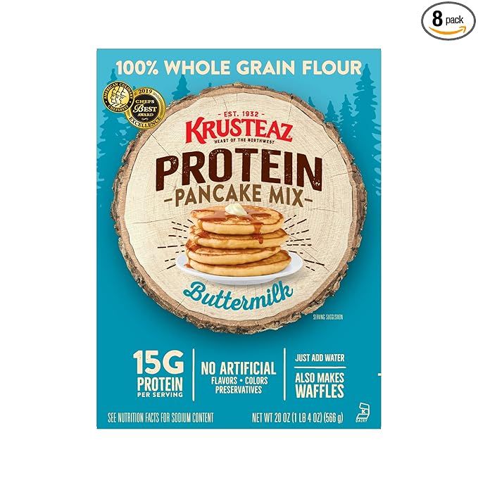Krusteaz Protein Buttermilk Pancake Mix, 160 Ounce Boxes (Pack of 8) | Amazon (US)
