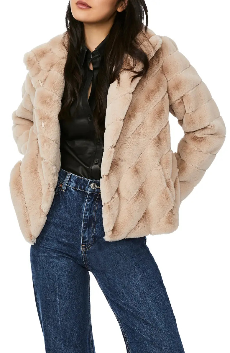 Chevron Faux Fur Jacket | Nordstrom | Nordstrom
