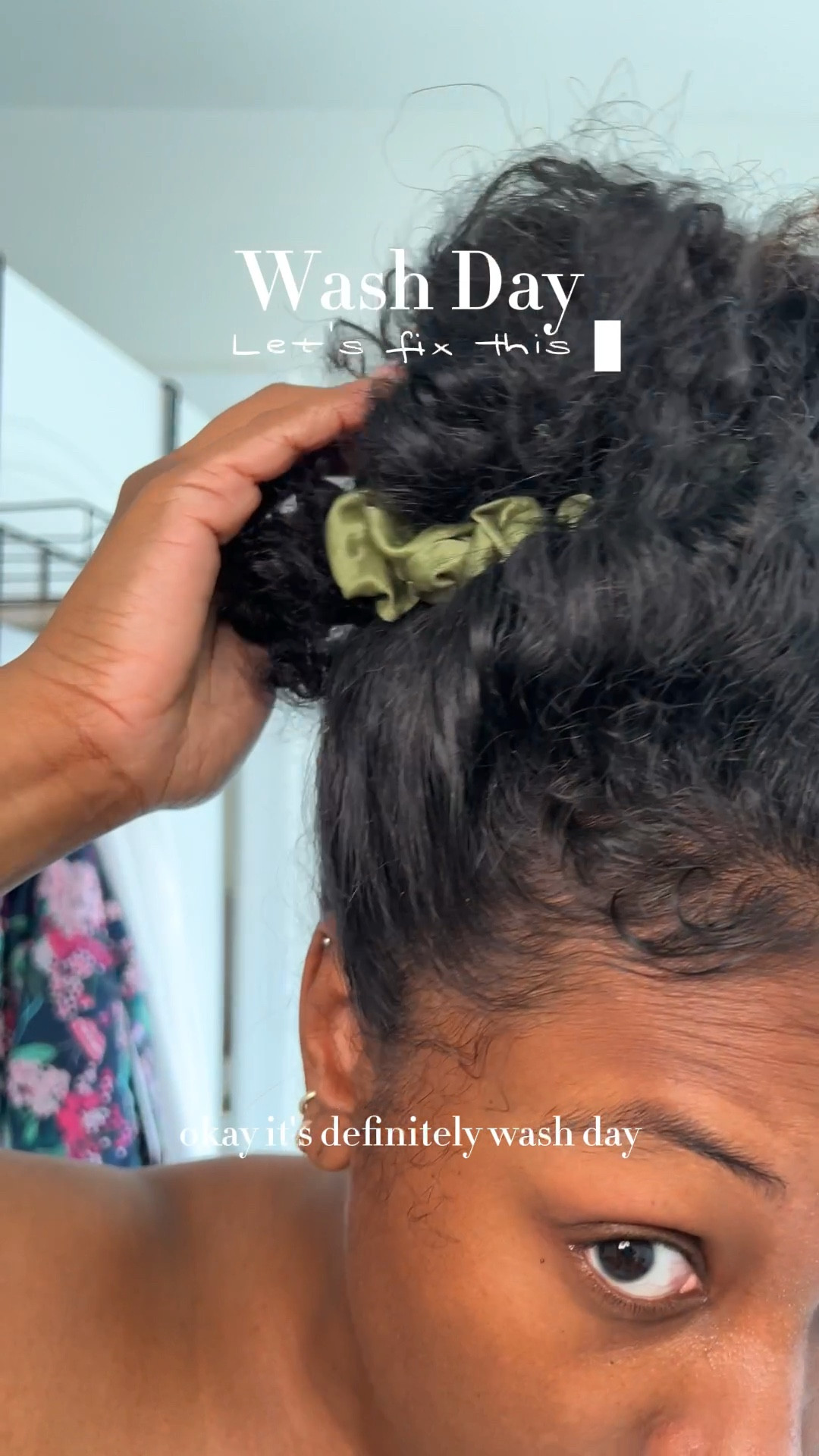 Simple wash day routine using Fenty Hair + Briogeo