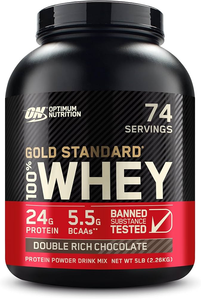 Optimum Nutrition Gold Standard 100% Whey Protein Powder, Double Rich Chocolate, 5 Pound (Packagi... | Amazon (US)