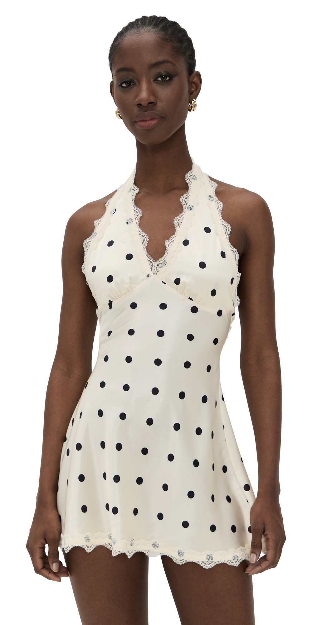Lioness Stars Align Mini Dress Cream Polka S | Shopbop