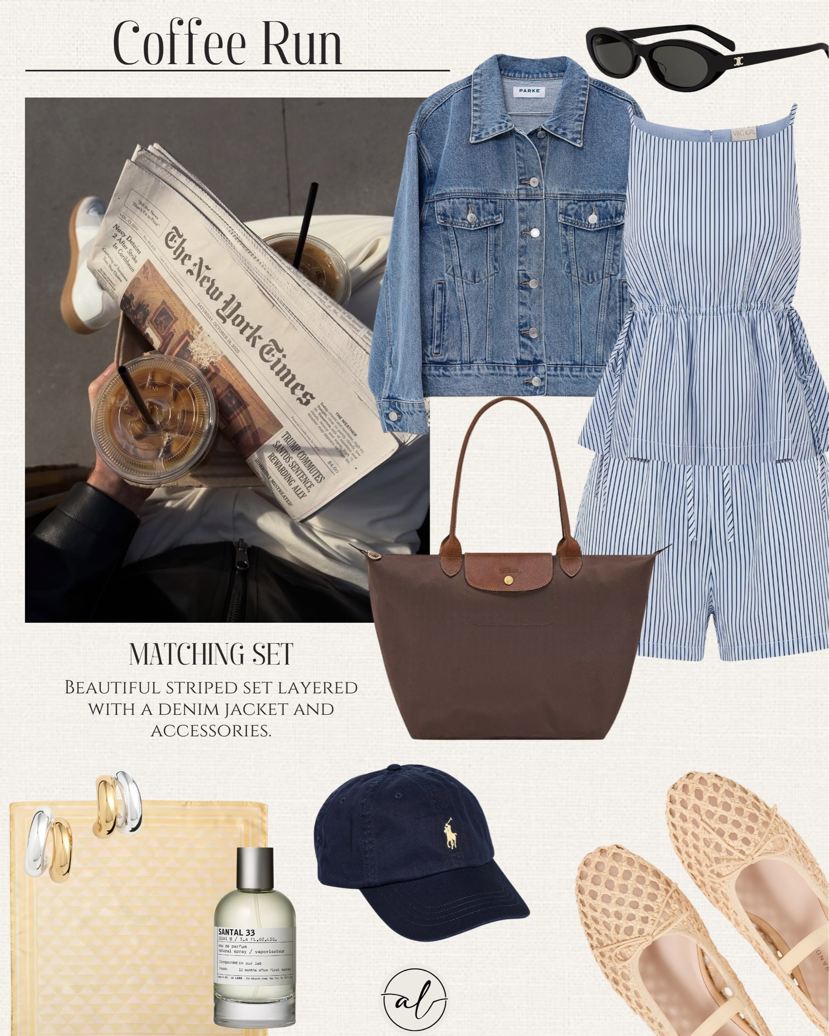 Coffee Run - Matching Set
Beautiful striped set, perfectly layered with a denim jacket and finished with stylish accessories for an effortlessly chic look

#LTKU #LTKSeasonal #LTKootd