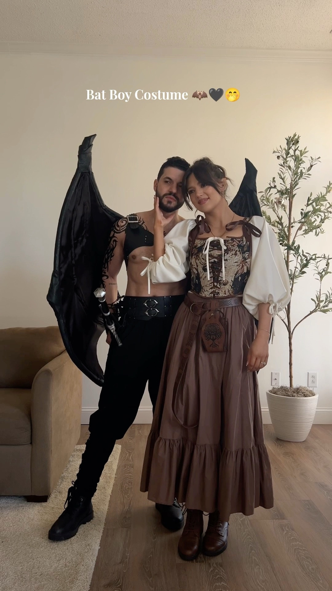 Ren Faire costumes for men - ACOTAR Bat Boy Edition.  🦇 

*i made the harness and wings - tutorial coming soon 

#LTKSeasonal #LTKHalloween